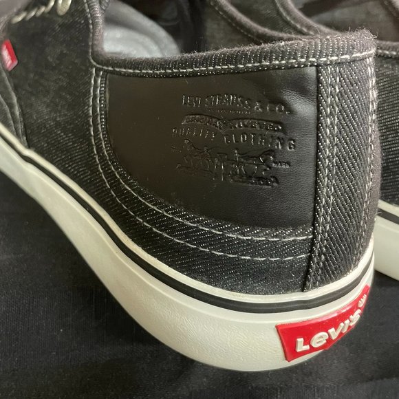 Levis Comfort Canvas Mens Sz 13 Sneakers Shoe Black Upper Low Top  51751901A NEW - Picture 8 of 10
